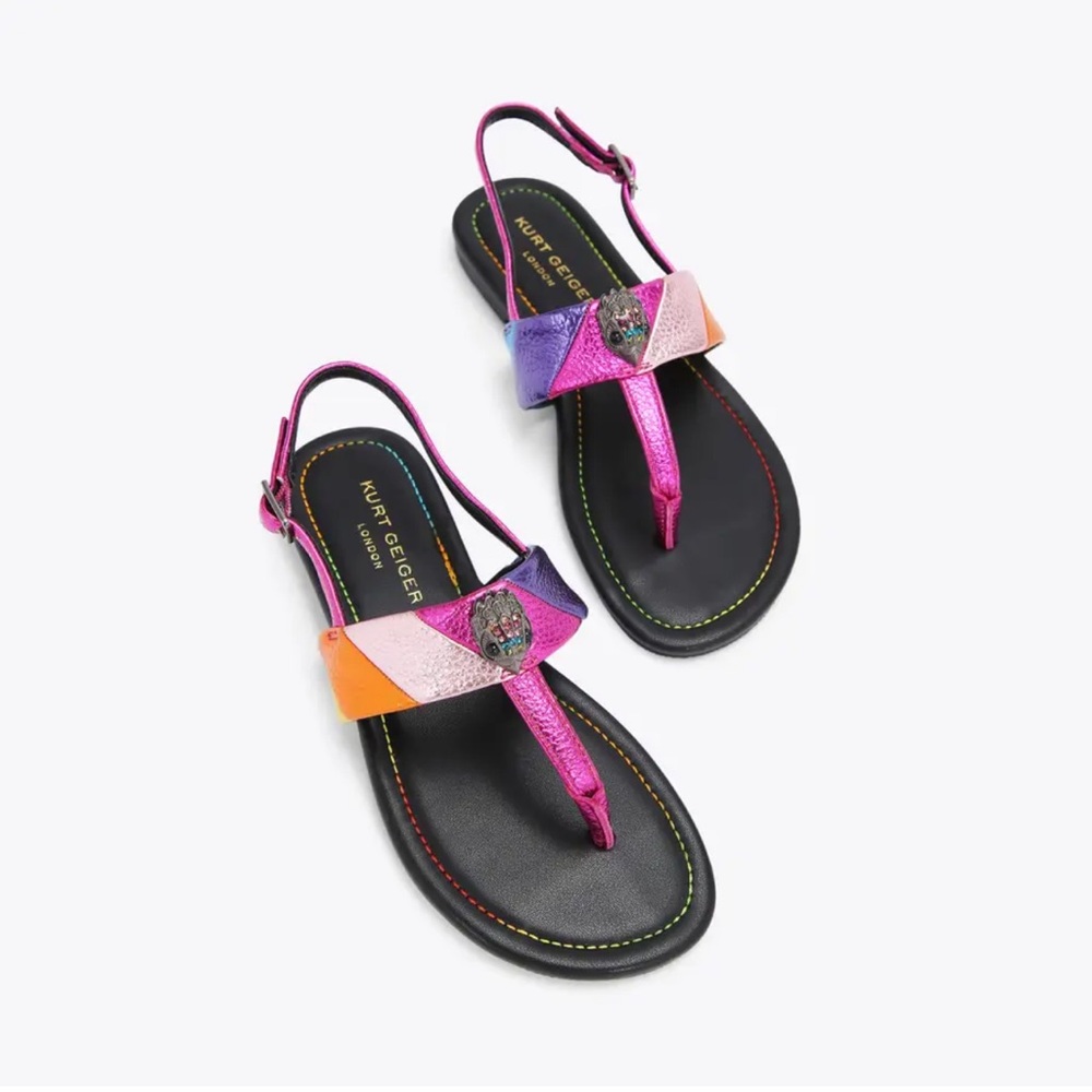 Kurt Geiger Multicolor mini Kensington slingbacks Sandals Kids Sz 2 / 33